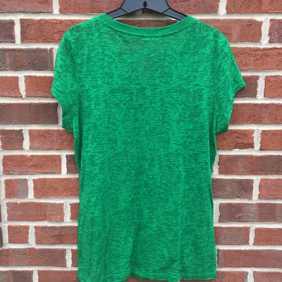 St Paddys Tee Shirt XXL Green Burnout This Is My Lucky Shirt Graphic - Picture 4 of 6